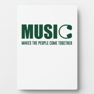 Musik lässt die Menschen zusammenkommen Fotoplatte