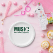 Musik lässt die Menschen zusammenkommen Pappteller (Party)