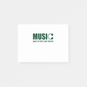 Musik lässt die Menschen zusammenkommen Post-it Klebezettel