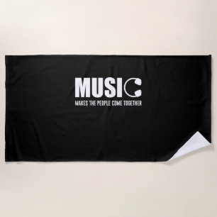 Musik lässt die Menschen zusammenkommen Strandtuch