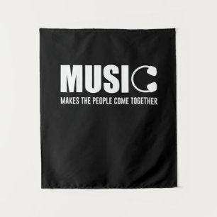 Musik lässt die Menschen zusammenkommen Wandteppich