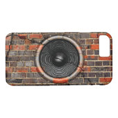 Musik-Lautsprecher an einer Backsteinwand Case-Mate iPhone Hülle (Rückseite (Horizontal))