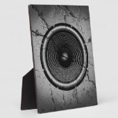 Musik-Lautsprecher an einer knackigen Wand Fotoplatte (Seite)