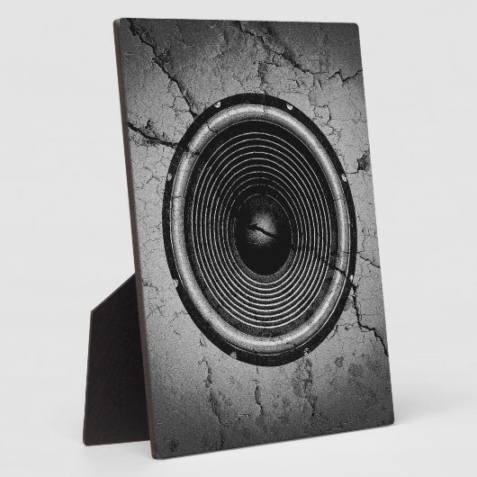 Musik-Lautsprecher an einer knackigen Wand Fotoplatte (Seite)