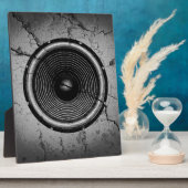 Musik-Lautsprecher an einer knackigen Wand Fotoplatte (Seite)