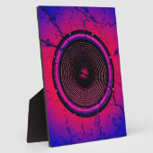 Musik-Lautsprecher an einer knackigen Wand Fotoplatte (Seite)