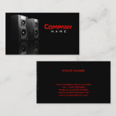 Musik-Lautsprecher-Geschäfts-Karte Visitenkarte (Vorne/Hinten)