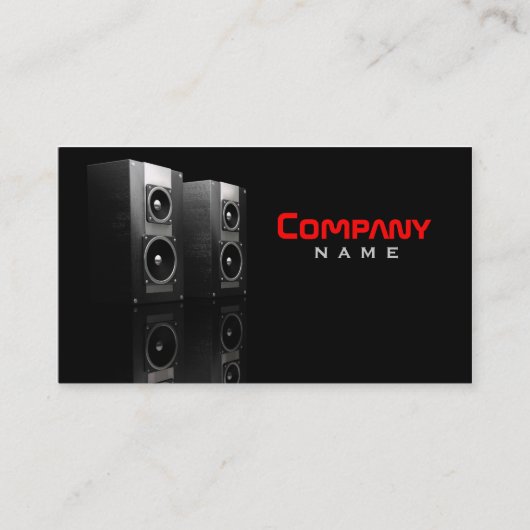 Musik-Lautsprecher-Geschäfts-Karte Visitenkarte (Vorderseite)