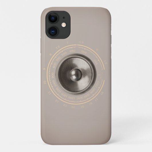 Musik-Lautsprecher und Retroradio Case-Mate iPhone Hülle (Rückseite)