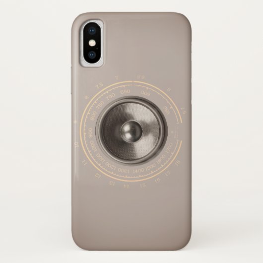 Musik-Lautsprecher und Retroradio Case-Mate iPhone Hülle (Rückseite)