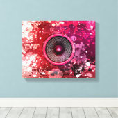 Musik-Lautsprecher und Spritzer Leinwanddruck (Insitu (Holzboden))