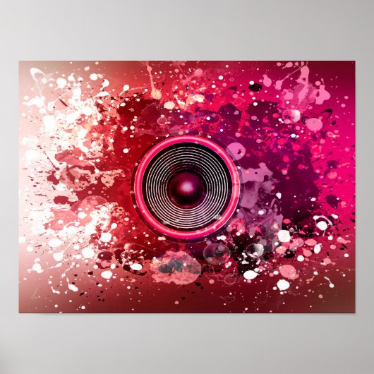 Musik-Lautsprecher und Spritzer Poster (Vorne)
