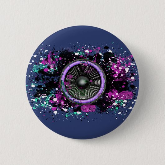 Musik-Lautsprecher und übereinander gelegte Farbe Button (Vorderseite)