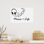 Musik = Leben Poster (Küche)