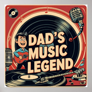 Musik Legende Vater Retro Poster Kunstdruckerei