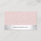 Musik-Lehrer erröten Rosa u. Silber-Musical Visitenkarte (Rückseite)