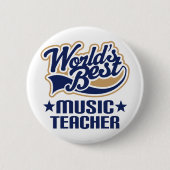Musik-Lehrer-Geschenk Button (Vorderseite)