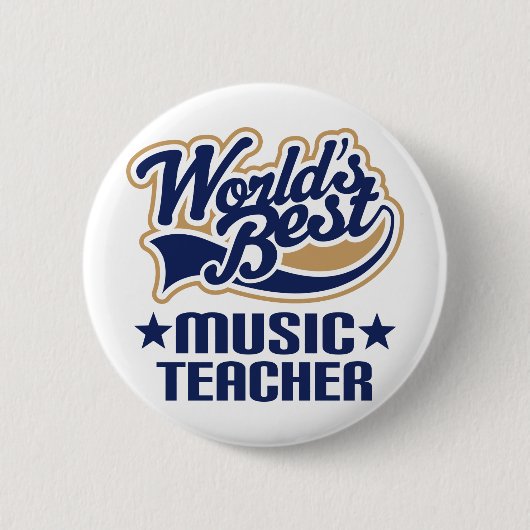 Musik-Lehrer-Geschenk Button (Vorderseite)