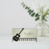Musik-Lehrer-Gitarren-Klavier-Tastatur-Musiker Visitenkarte (Stehend Vorderseite)