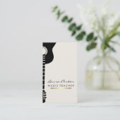 Musik-Lehrer-Gitarristinstrument Gold Visitenkarte (Stehend Vorderseite)