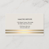 Musik-Lehrer-Gitarristinstrument Gold Visitenkarte (Rückseite)