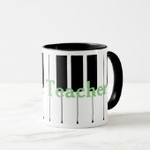 Musik-Lehrer-Klavier-Tasse kundengerecht Tasse (VorderseiteRechts)