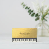 Musik-Lehrer-Klavier-Tastatur-Musiker-Goldfolie Visitenkarte (Stehend Vorderseite)