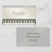 Musik-Lehrer-Klavier-Tastatur-Musiker-Pianist Visitenkarte (Vorne/Hinten)