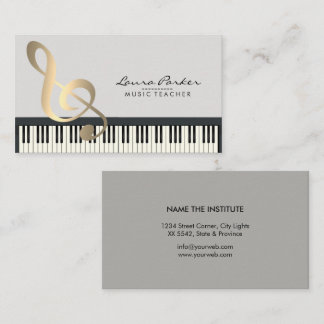 Musik-Lehrer-Klavier-Tastatur-Musiker-Pianist Visitenkarte