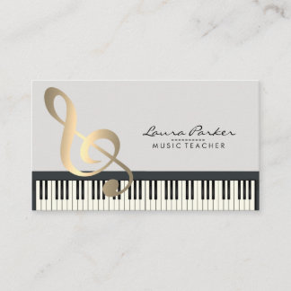 Musik-Lehrer-Klavier-Tastatur-Musiker-Pianist Visitenkarte