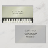 Musik-Lehrer-Klavier-Tastatur-Musiker-Pianist Visitenkarte (Vorne/Hinten)