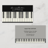 Musik-Lehrer-Klavier-Tastatur-Musiker-Pianist Visitenkarte (Vorne/Hinten)