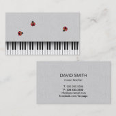 Musik-Lehrer-niedliche Marienkäfer u. Visitenkarte (Vorne/Hinten)