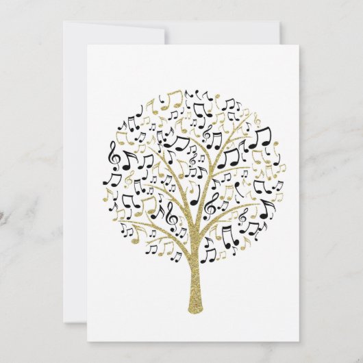 Musik Lehrer Note Dankeschön Musik Lehrer Geschenk Einladung (Rückseite)