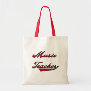 Musik-Lehrer-rote T-Shirts und Geschenke Tragetasche