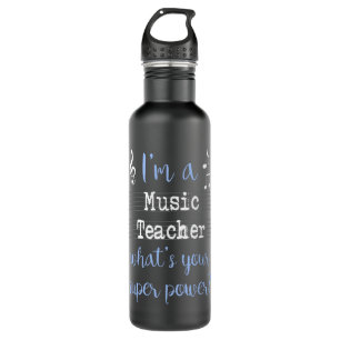 Musik-Lehrer-SuperPower-Wasser-Flasche Trinkflasche