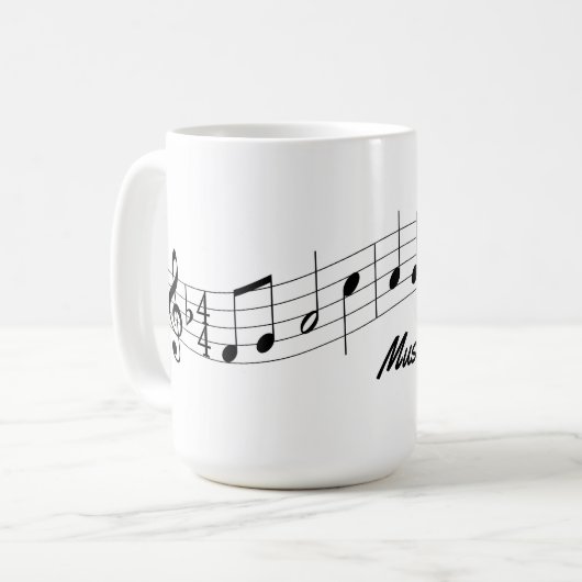 Musik-Lehrer-Tasse kundengerecht Kaffeetasse (Vorderseite Links)