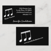 MUSIK-LEHRER Visitenkarte-Schablone Visitenkarte (Vorne/Hinten)