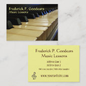 Musik-Lehrer-Visitenkarte Visitenkarte (Vorne/Hinten)