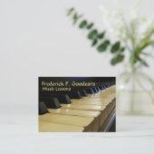 Musik-Lehrer-Visitenkarte Visitenkarte (Stehend Vorderseite)