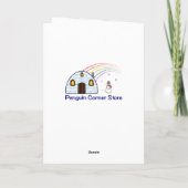 Musik-Lehrer: WeihnachtsPinguine Caroling Feiertagskarte (Rückseite)