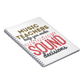 Musik Lehrer Wertschätzung Geschenkentscheidungen Notizblock (Rechte Seite)