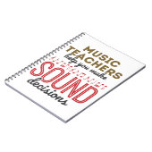 Musik Lehrer Wertschätzung Geschenkentscheidungen Notizblock (Linke Seite)