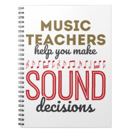 Musik Lehrer Wertschätzung Geschenkentscheidungen Notizblock