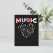Musik Liebe Farbenfrohe Treble Clef Musikalische N Postkarte (Stehend Vorderseite)