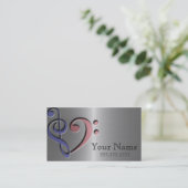 Musik-Liebe Visitenkarte (Stehend Vorderseite)