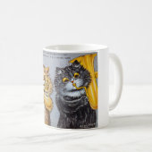 Musik liebende Katzen, Louis Wain Kaffeetasse (VorderseiteRechts)