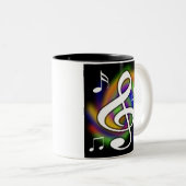 Musik-Liebhaber-Kaffee-Tasse Zweifarbige Tasse (VorderseiteRechts)