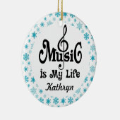 Musik-Liebhaber-personalisiertes Keramik Ornament (Rechts)