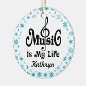 Musik-Liebhaber-personalisiertes Keramik Ornament (Links)